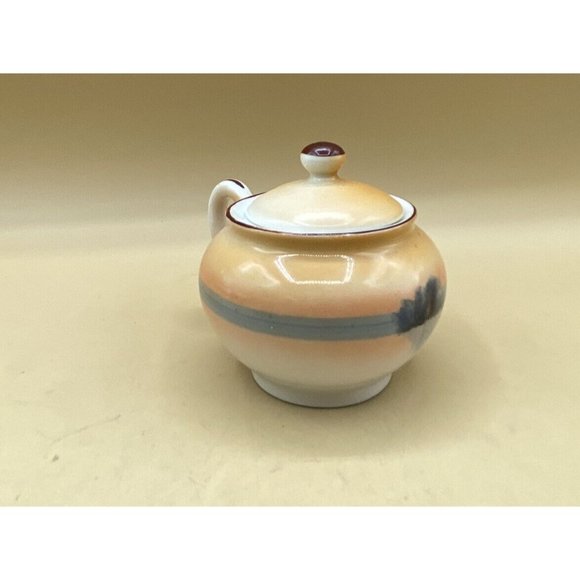 Noritake Morimura Hand Painted Lidded Mustard Tree & House Scene - Picture 3 of 12